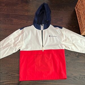Champion Red, White, and Navy Windbreaker